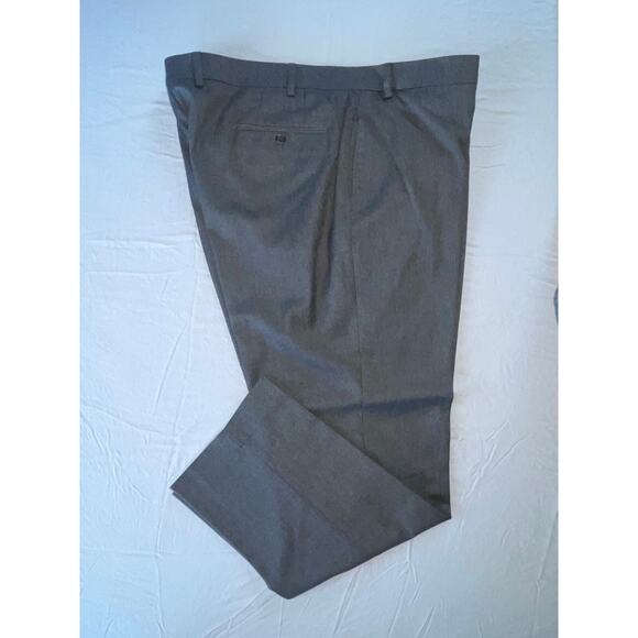 Ralph Lauren Flat Front Washable Dress Pants, Slacks. Gray Twill, 42X30. EUC!! - Picture 1 of 8